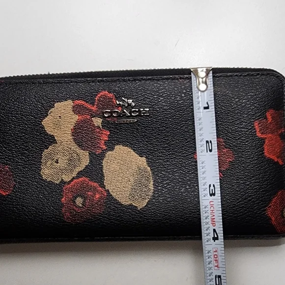 Coach Black and Red Floral Wallet - Picture 11 of 11